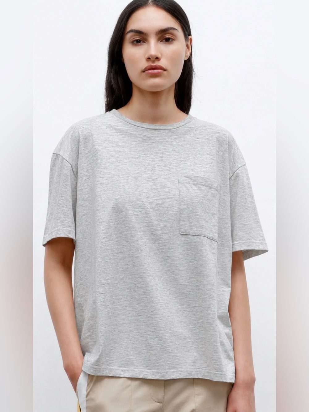 TWP “Big Boy Tee” Oversized Supima Cotton T-Shirt in Foggy Gray Size S NWT